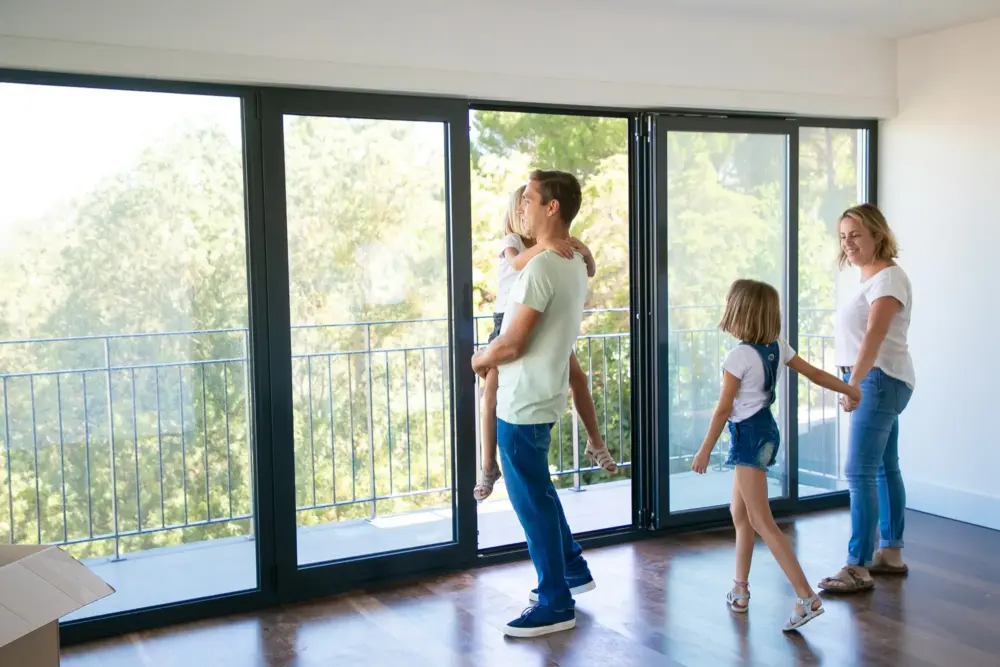 newly installed sliding door