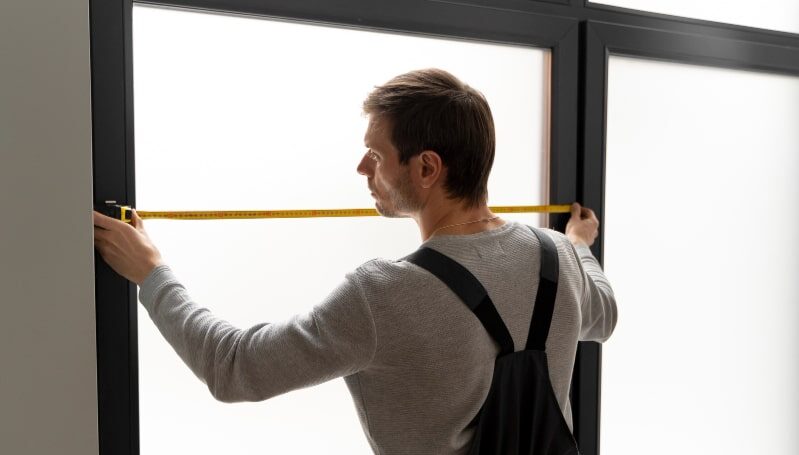 man fixing windows